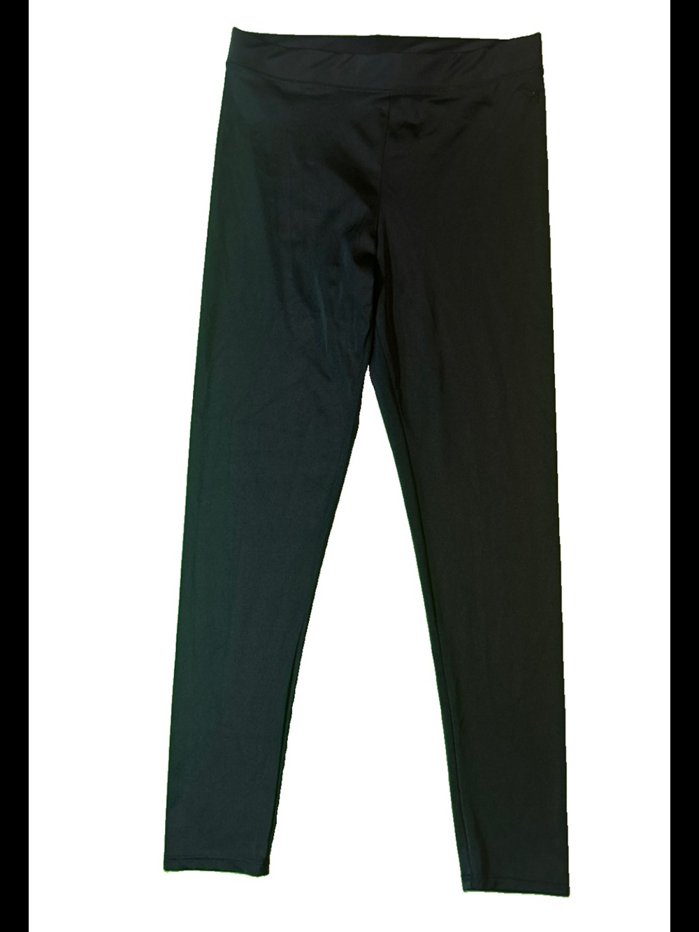 Victoria's Secret PINK Shiny Black Leggings Ankle Length Size Large Women